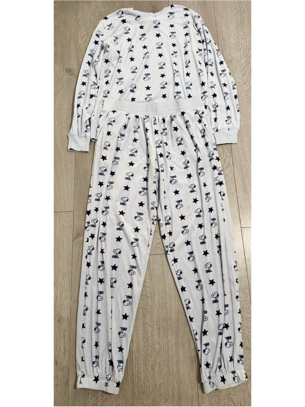 Peanuts Snoopy Fleece Blue Pajama Sleepwear Set